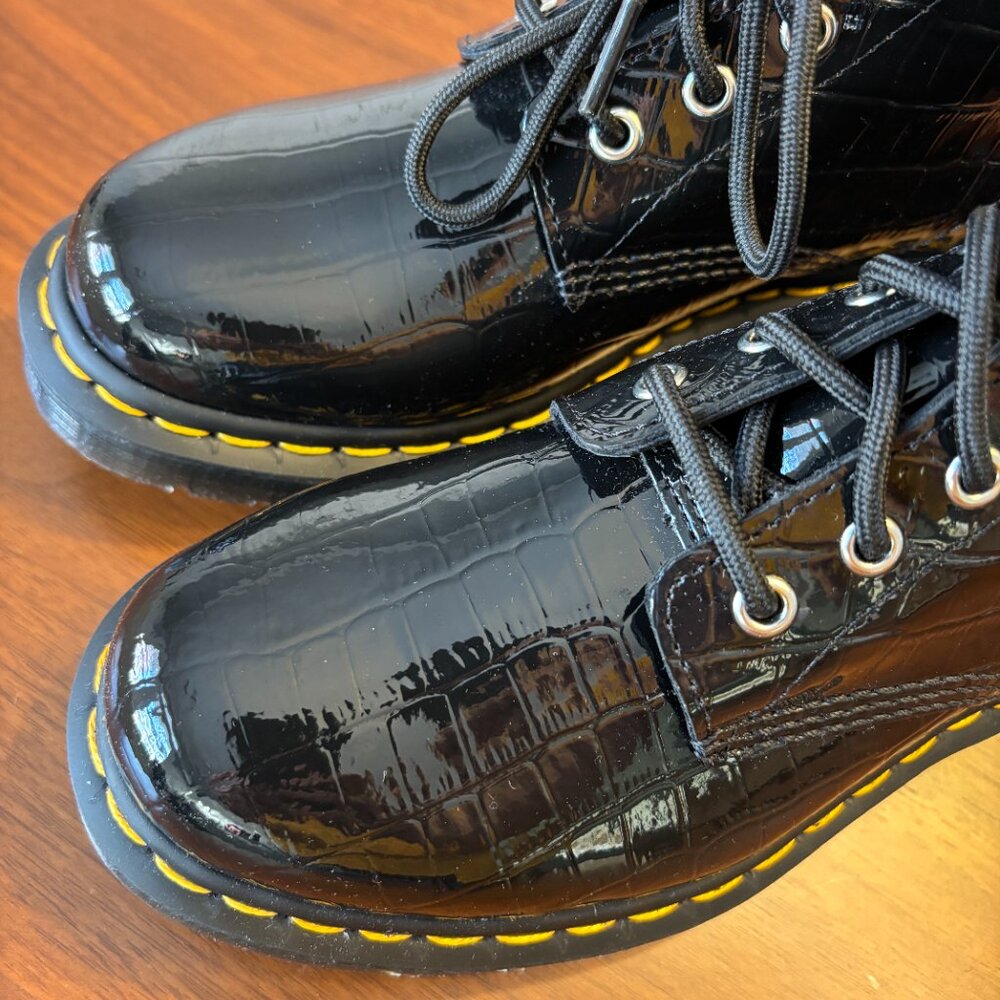 Dr. Martens Glossy Black Ankle Booties - Picture 4 of 14